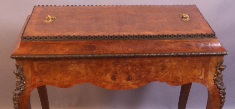 A Victorian Burr Walnut Cellorette View VIII