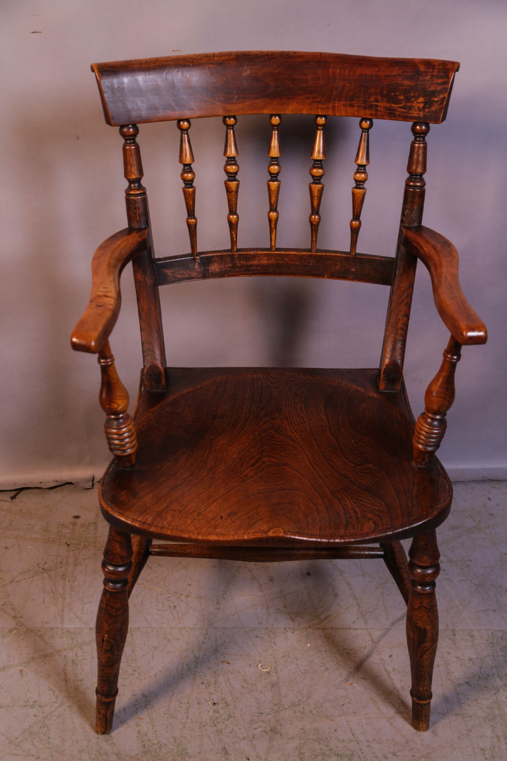 An unusual Ash and Elm Windsor Chair