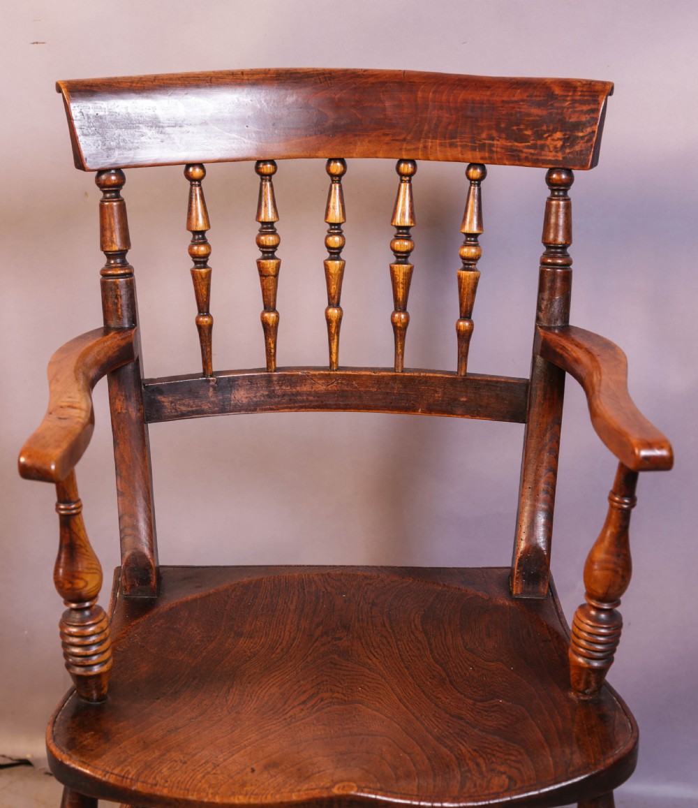 An unusual Ash and Elm Windsor Chair View V