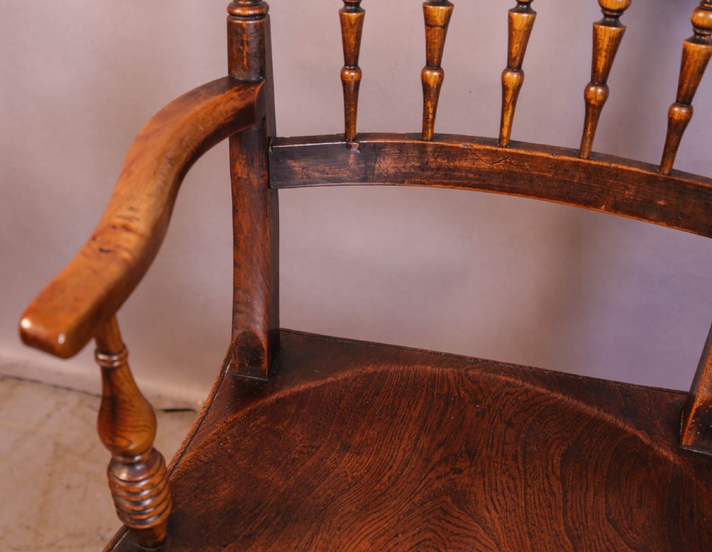 An unusual Ash and Elm Windsor Chair View X