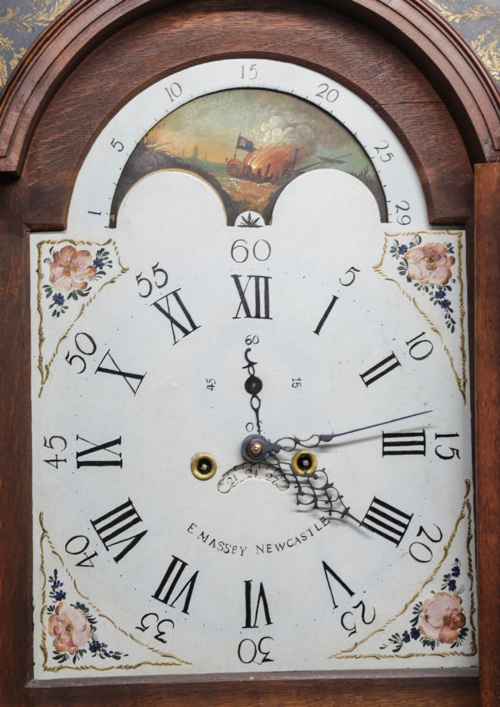 a Longcase clock by F Massry Newcastle View VI