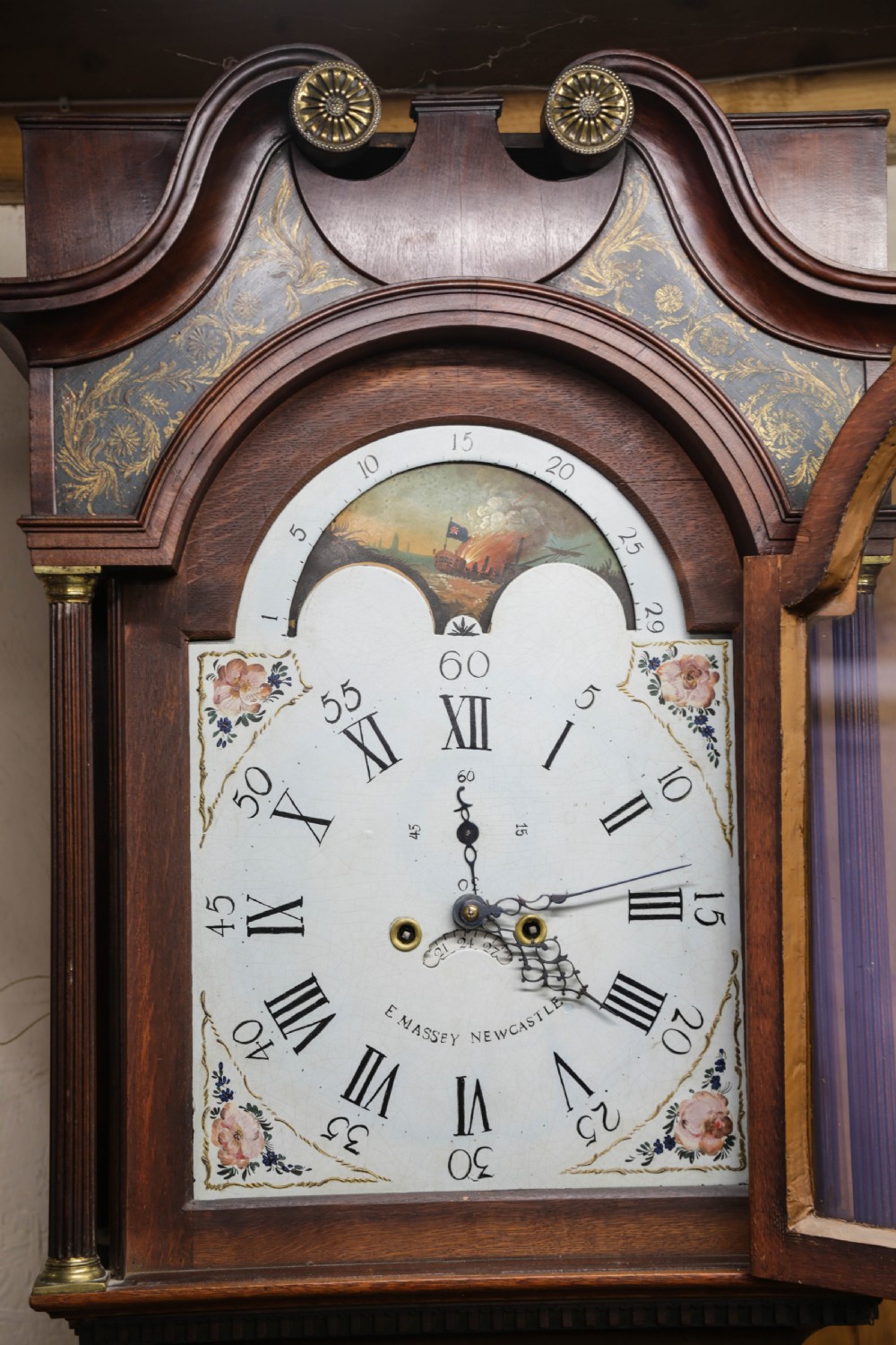 a Longcase clock by F Massry Newcastle View VII