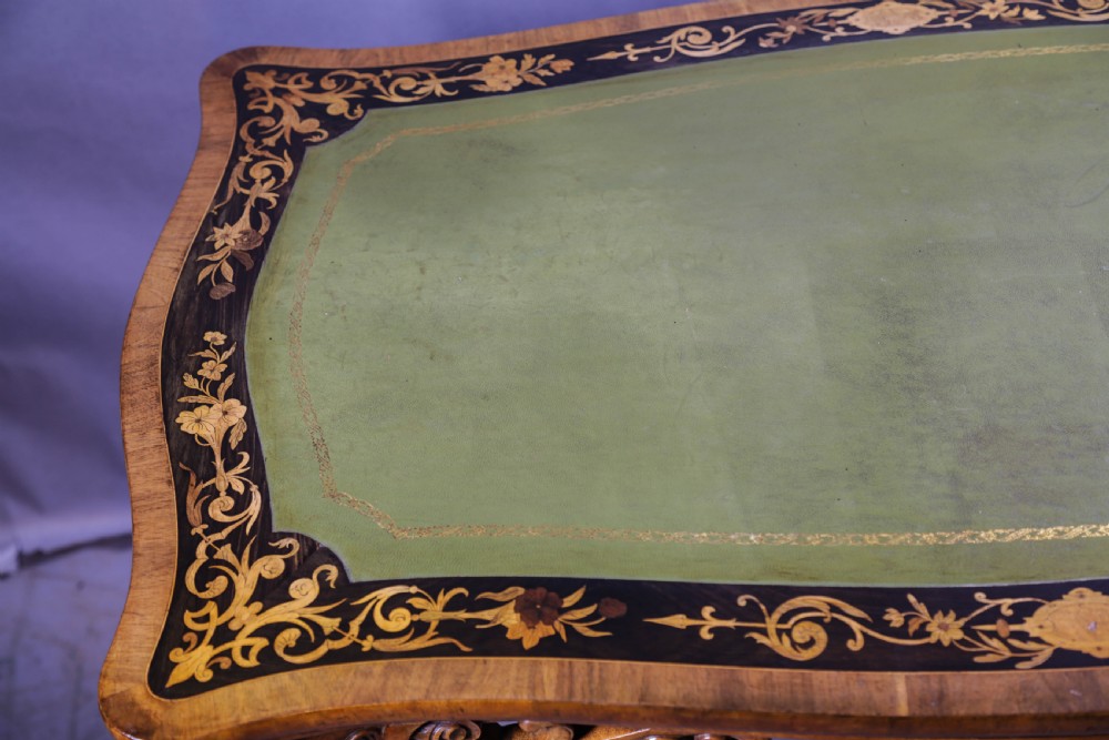 A Super Quality Victorian desk inlaid View IX