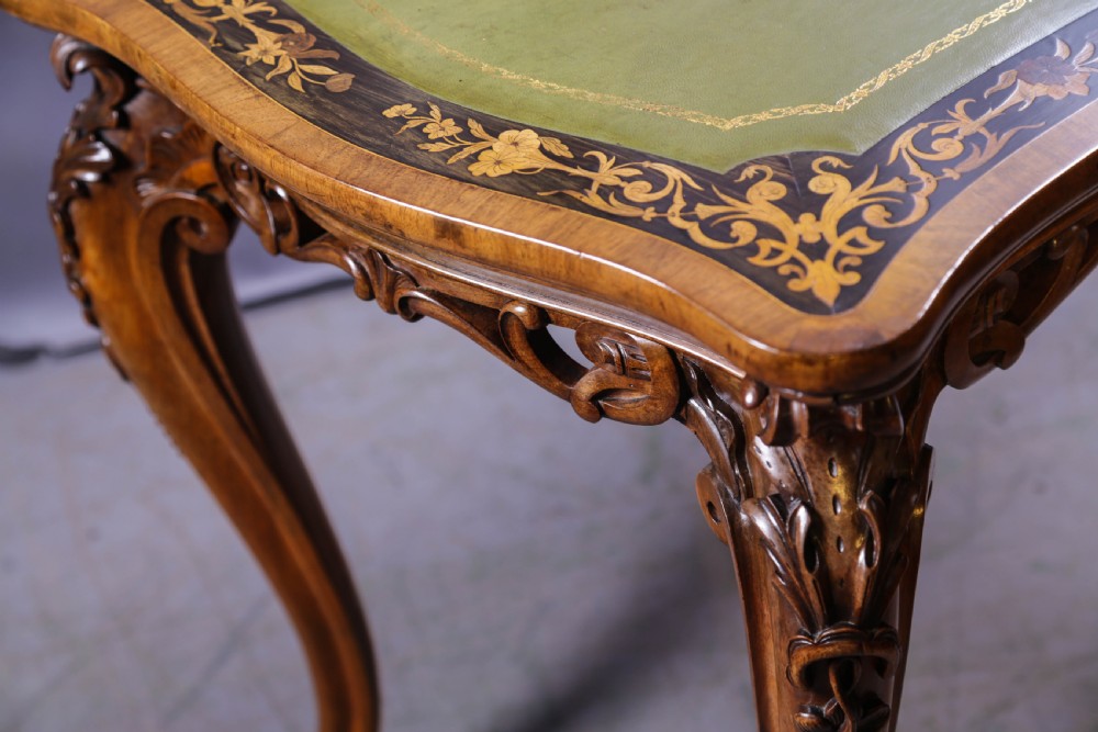 A Super Quality Victorian desk inlaid View X