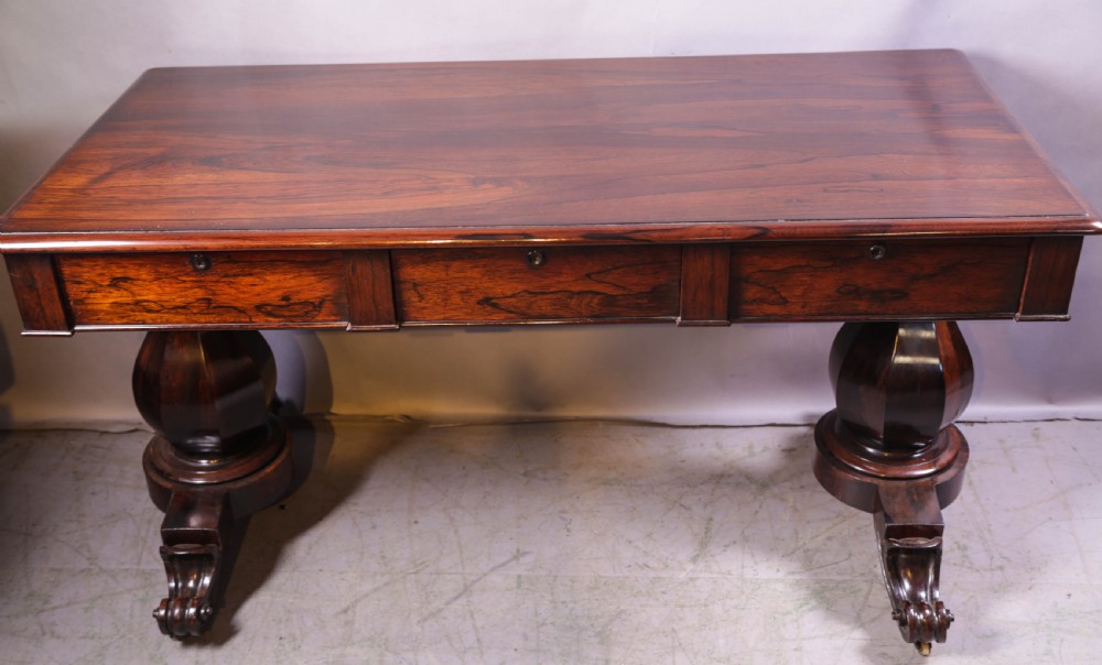 A Super quality Library table in Rosewood 3 drawers