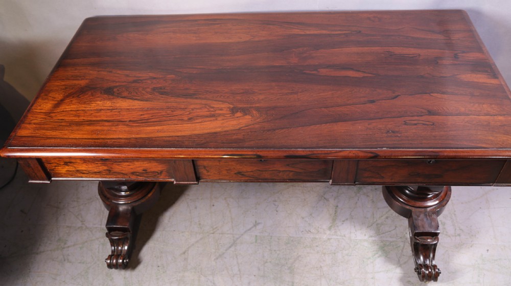 A Super quality Library table in Rosewood 3 drawers View III