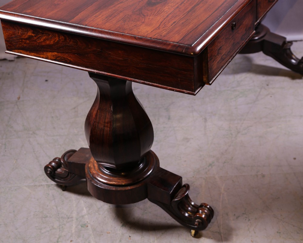 A Super quality Library table in Rosewood 3 drawers View VII