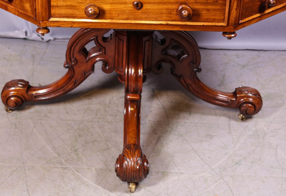 A Rare Victorian Mahogany Rent Table  View III