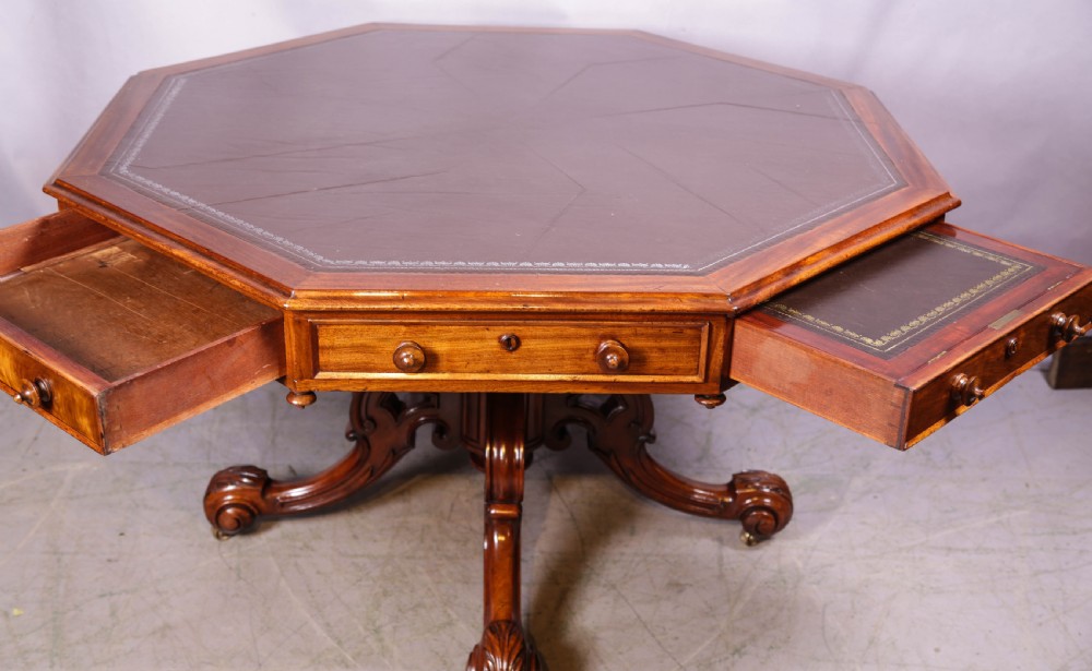 A Rare Victorian Mahogany Rent Table  View VI