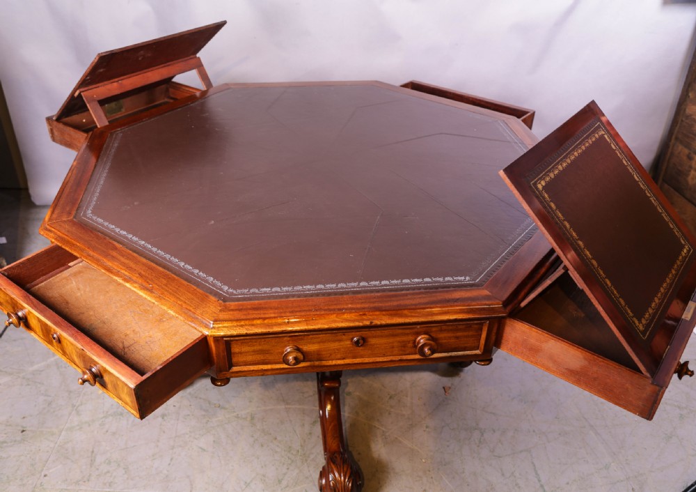 A Rare Victorian Mahogany Rent Table  View X