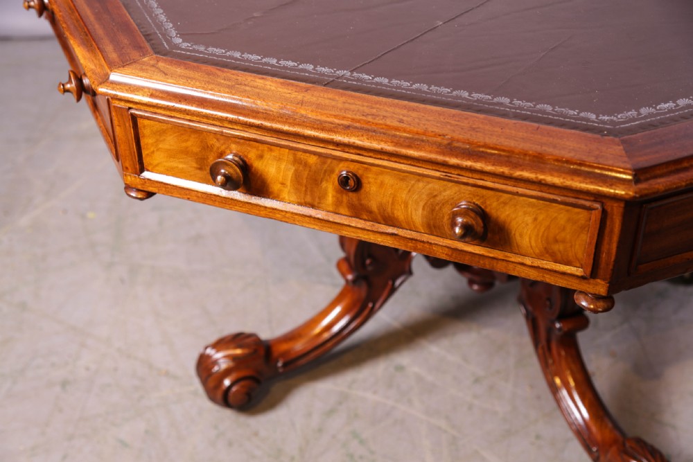 A Rare Victorian Mahogany Rent Table  View XIV