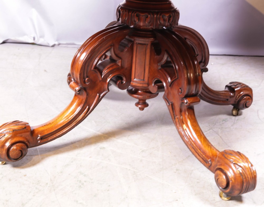 A Rare Victorian Mahogany Rent Table  View XV