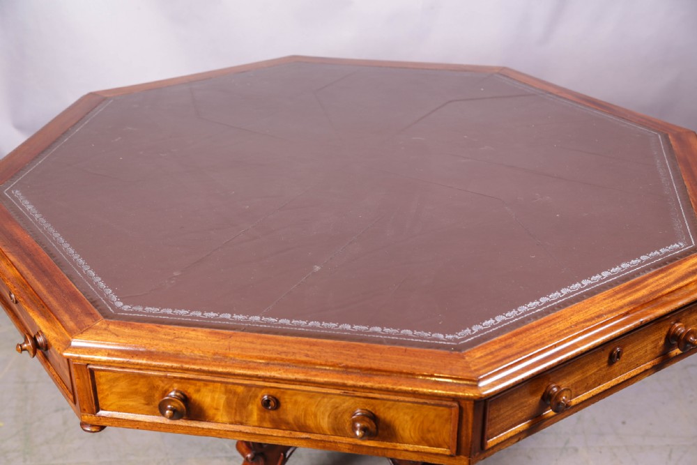 A Rare Victorian Mahogany Rent Table  View XVI