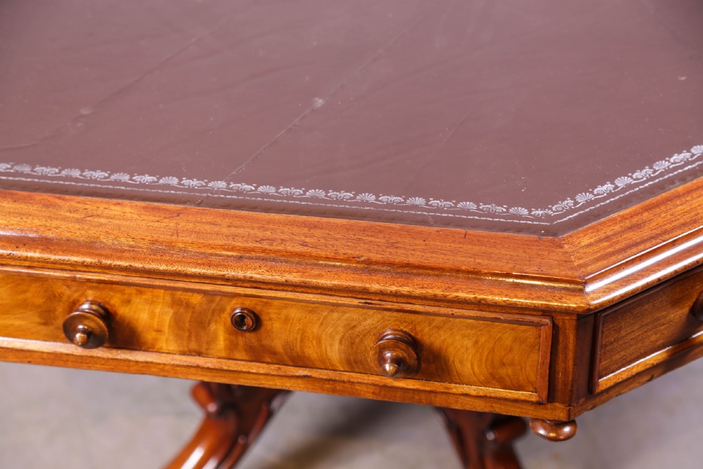 A Rare Victorian Mahogany Rent Table  View XVII