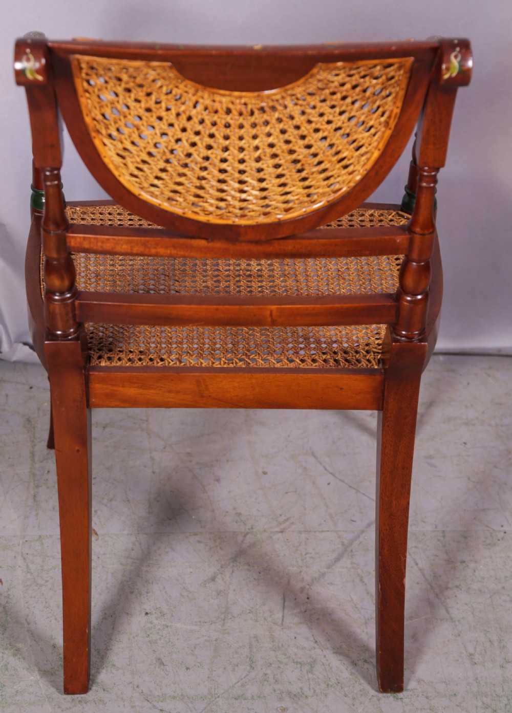 A Superb pair of painted armchairs View V