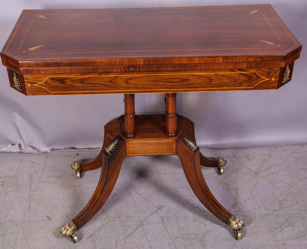 A Regency Period Card Table in Rosewood