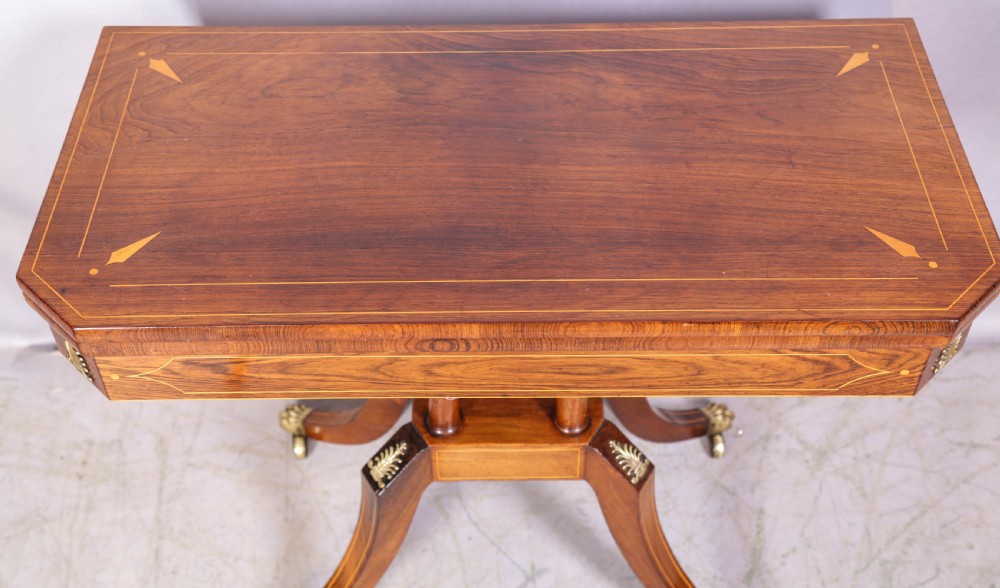A Regency Period Card Table in Rosewood View IV
