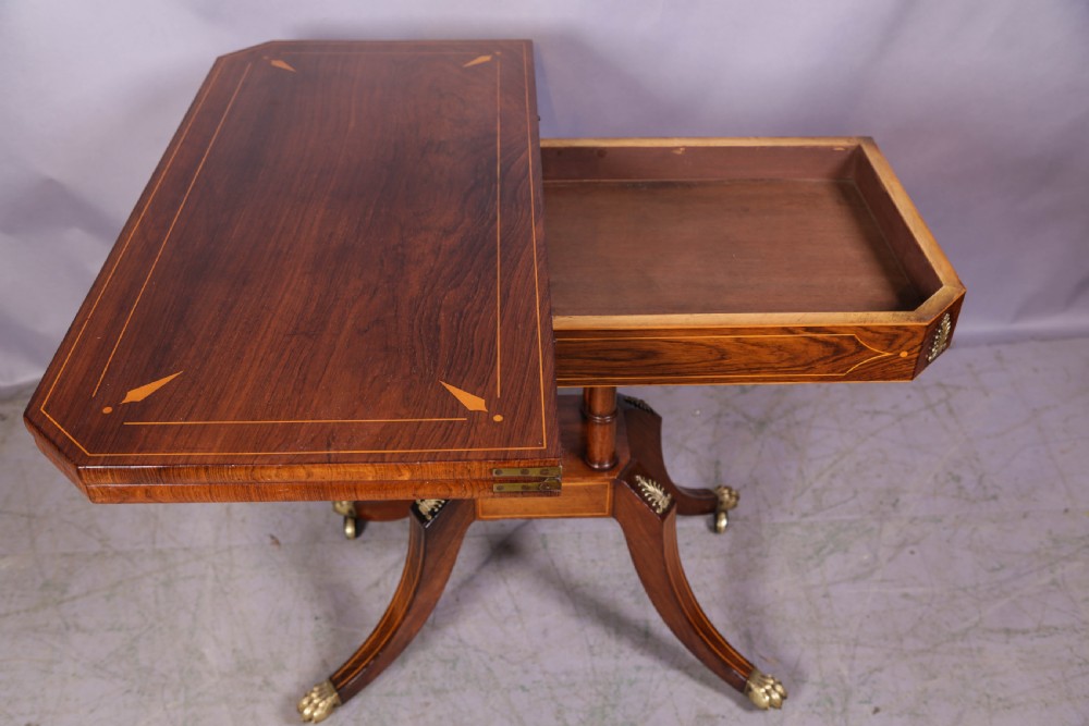 A Regency Period Card Table in Rosewood View V