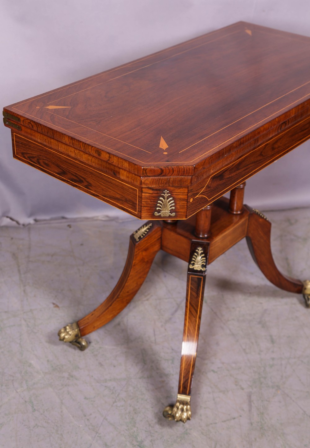 A Regency Period Card Table in Rosewood View VII