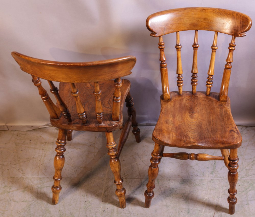 A Good near set of 4 Worksop made Kitchen Chairs rare model View IX