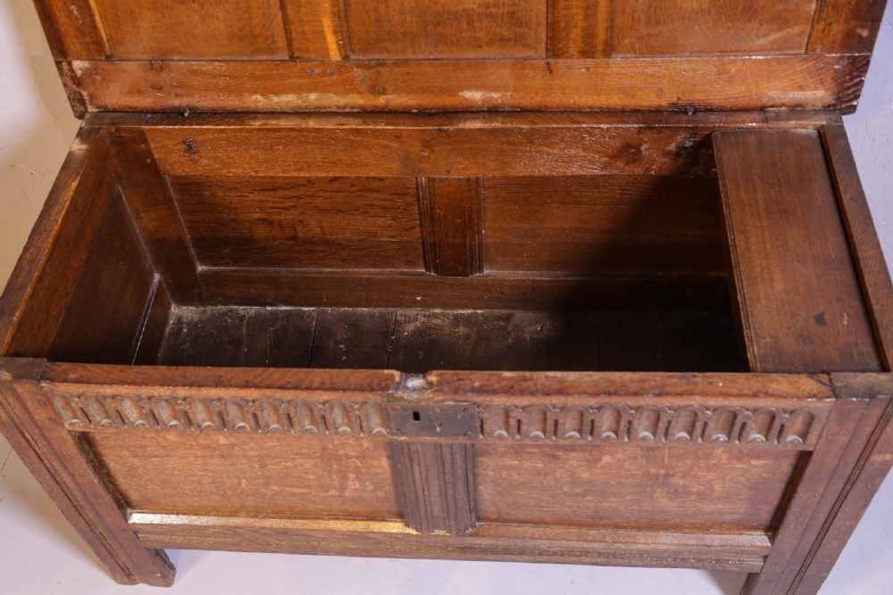 A 17th Century Oak Coffer nice condition View V