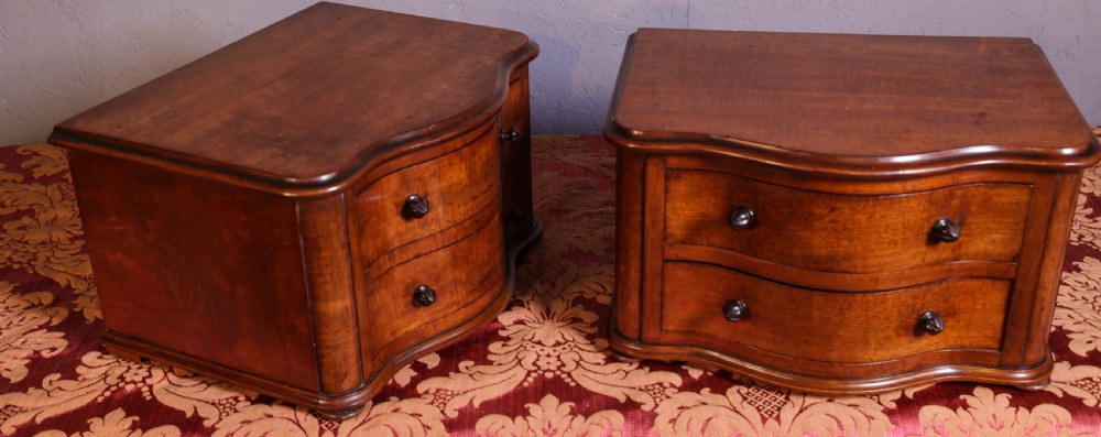 A pair of tiny Chest of drawers View VI
