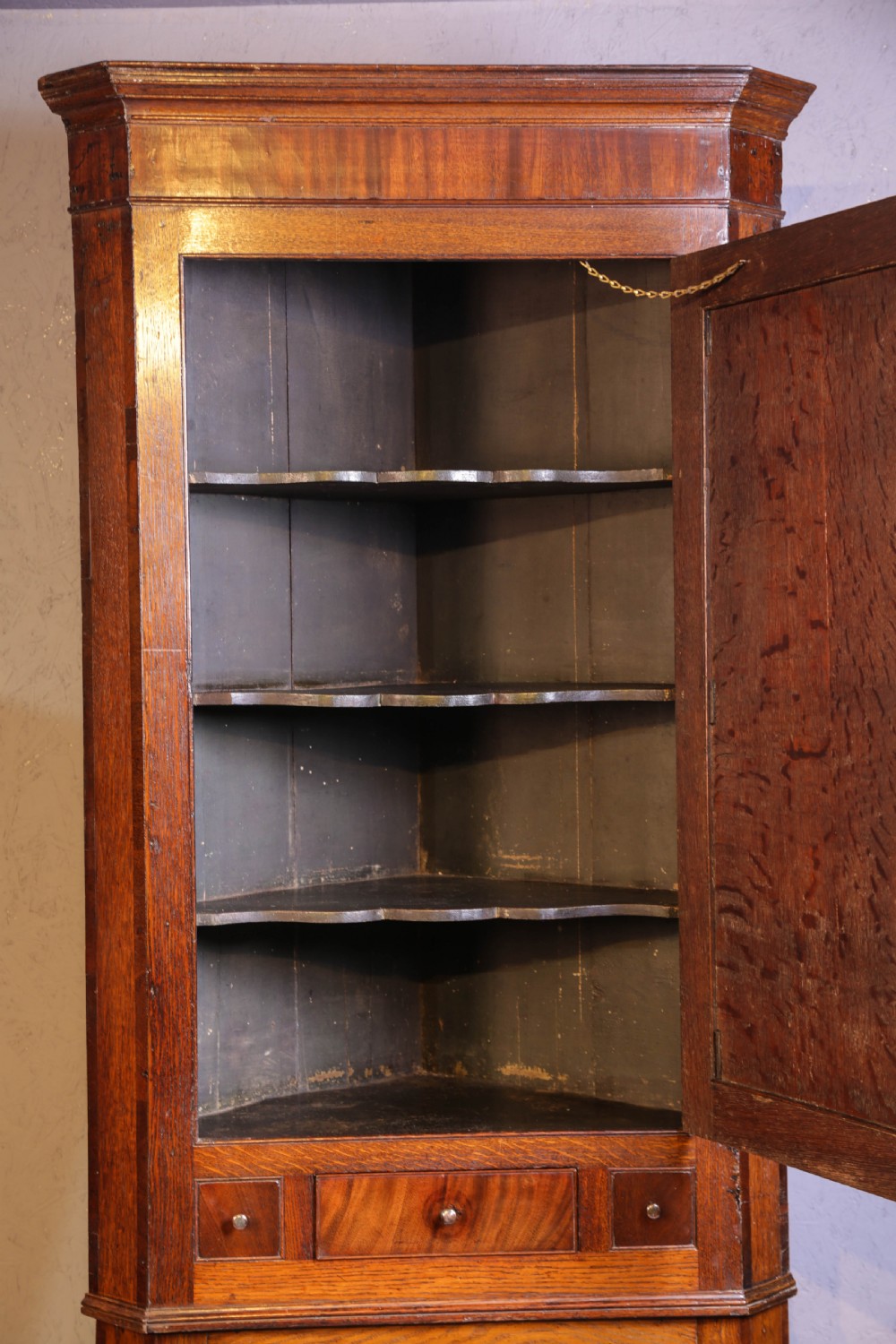 A Full Height 2 stage corner cupboard Geogian View VIII