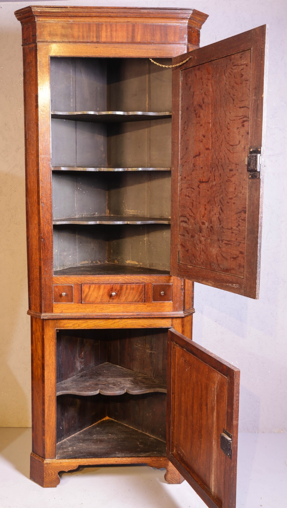 A Full Height 2 stage corner cupboard Geogian View XI
