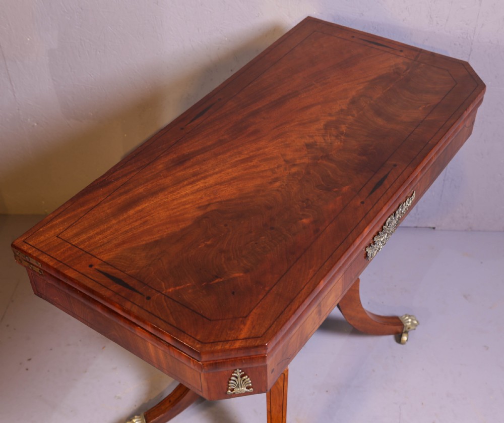 A Regency Period Games Table in Mahogany View V
