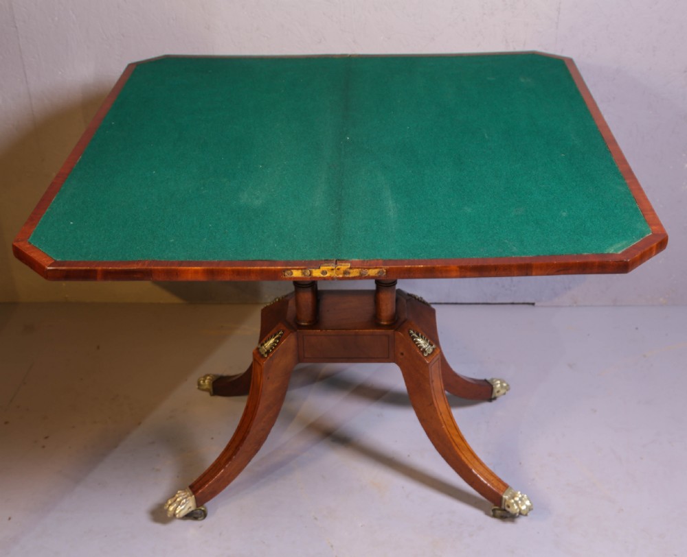 A Regency Period Games Table in Mahogany View XI