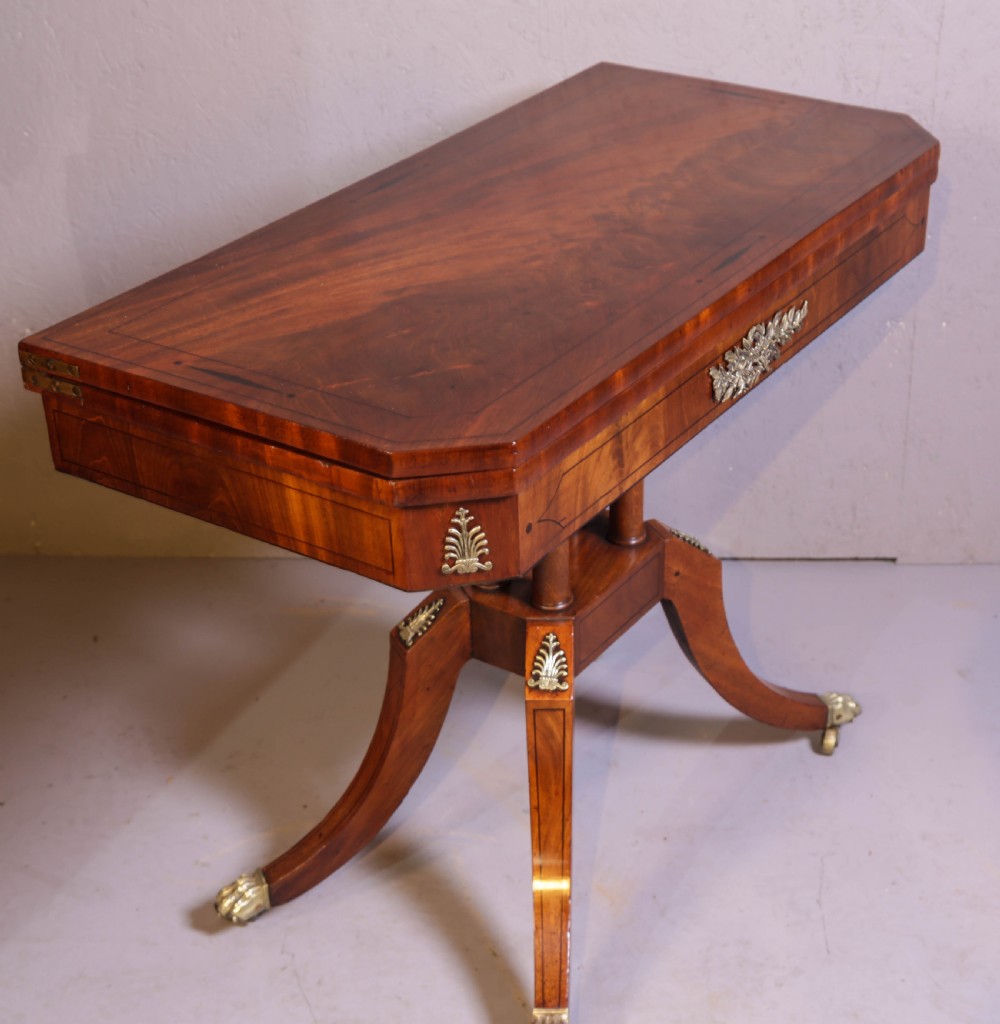A Regency Period Games Table in Mahogany View XII