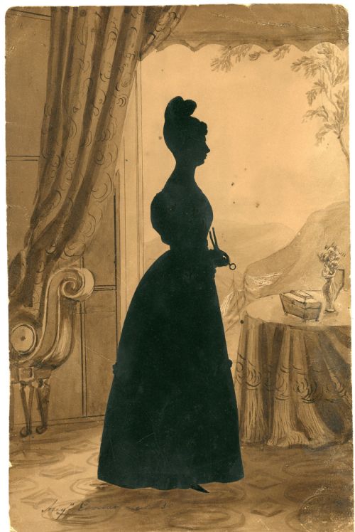 augustin edouart pair of cut silhouettes - CATEGORY: ANTIQUE ART - DATED 19TH CENTURY