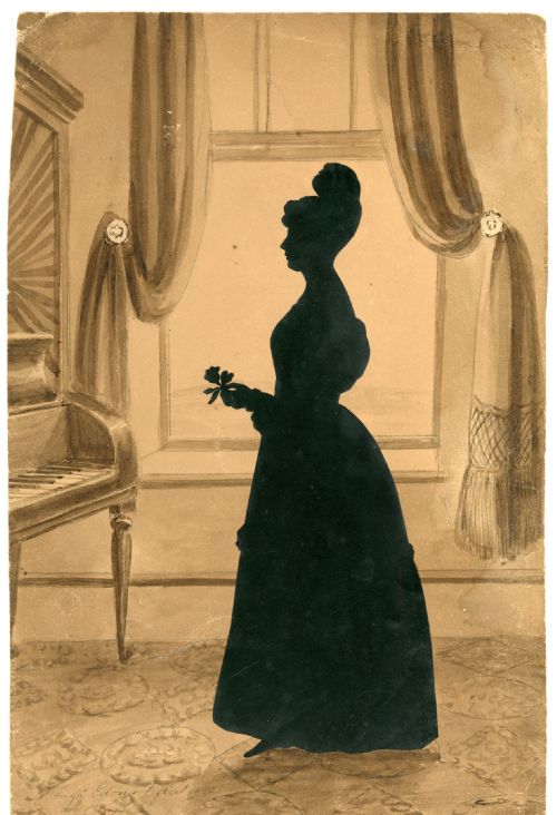 AUGUSTIN EDOUART PAIR OF CUT SILHOUETTES - ADDITIONAL PHOTO 1