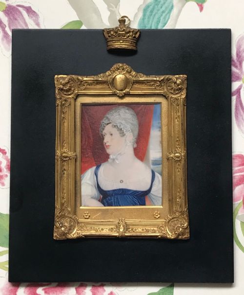 important signed miniature portrait of princess charlotte - CATEGORY: ANTIQUE ART - DATED REGENCY