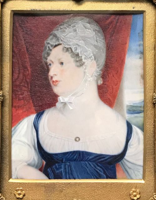 IMPORTANT SIGNED MINIATURE PORTRAIT OF PRINCESS CHARLOTTE - ADDITIONAL PHOTO 1