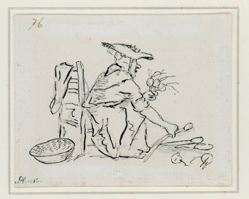john nixon drawing 1786 - CATEGORY: ANTIQUE ART - DATED 18TH CENTURY