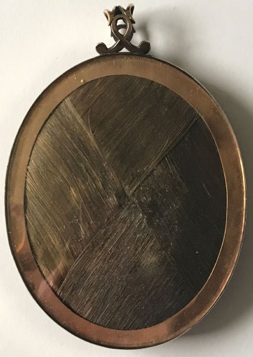MINIATURE PORTRAIT OF A LADY IN A CHIP HAT CIRCA 1810 - ADDITIONAL PHOTO 1