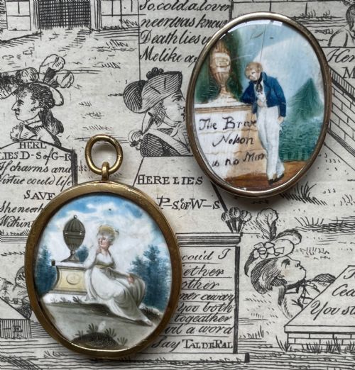 nelson memorial miniatures - CATEGORY: ANTIQUE ART - DATED 19TH CENTURY
