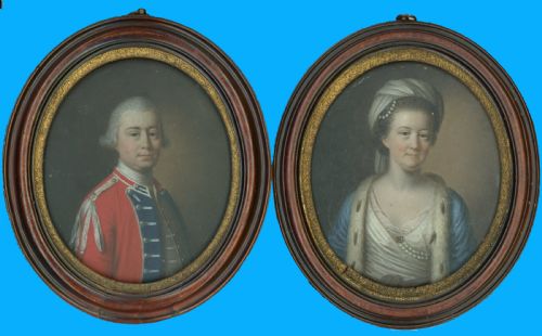 pair of portraits attributed to arthur devis - CATEGORY: ANTIQUE ART - DATED GEORGIAN
