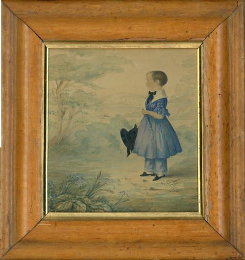 scottish watercolour portrait by howie 1841 - CATEGORY: ANTIQUE ART - DATED 19TH CENTURY