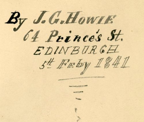SCOTTISH WATERCOLOUR PORTRAIT BY HOWIE 1841 - ADDITIONAL PHOTO 3