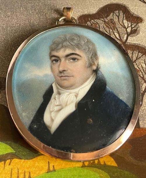 miniature portrait of a gentleman by nathaniel plimer - CATEGORY: ANTIQUE ART - DATED GEORGIAN
