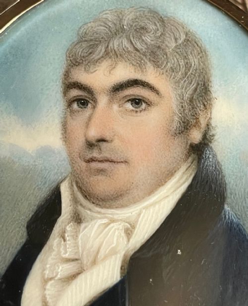 MINIATURE PORTRAIT OF A GENTLEMAN BY NATHANIEL PLIMER - ADDITIONAL PHOTO 1