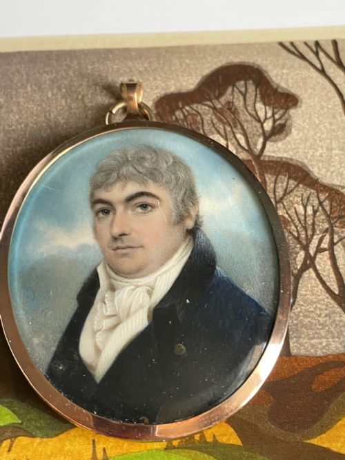 MINIATURE PORTRAIT OF A GENTLEMAN BY NATHANIEL PLIMER - ADDITIONAL PHOTO 3