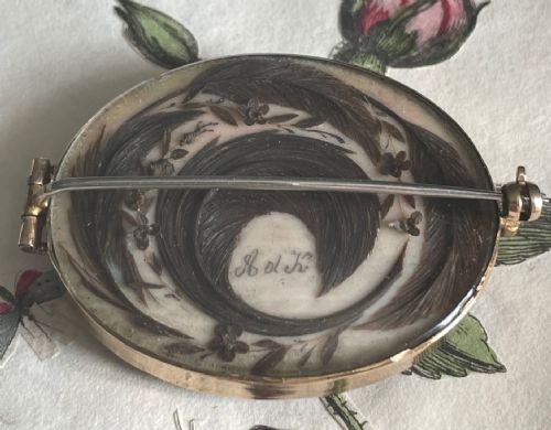 HAIRWORK LOVE TOKEN BROOCH - ADDITIONAL PHOTO 4