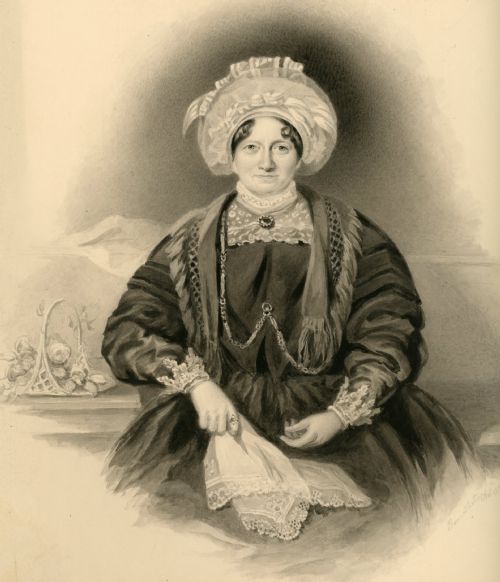 monochrome portrait branwhite 1831 - CATEGORY: ANTIQUE ART - DATED 19TH CENTURY