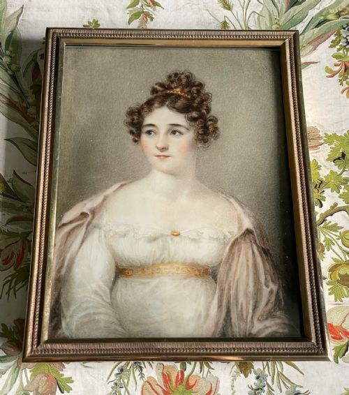 portrait miniature by female artist mary ann knight - CATEGORY: ANTIQUE ART - DATED 19TH CENTURY