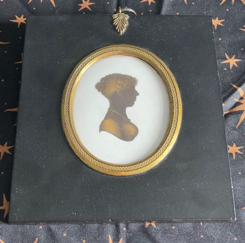 john field bronzed silhouette - CATEGORY: ANTIQUE MISCELLANEOUS - DATED REGENCY