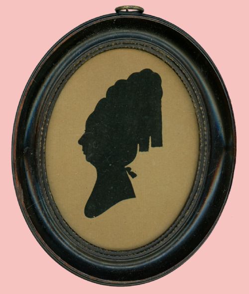georgian hollowcut silhouette of a lady by mrs sarah harringtom - CATEGORY: ANTIQUE MISCELLANEOUS - DATED 18TH CENTURY