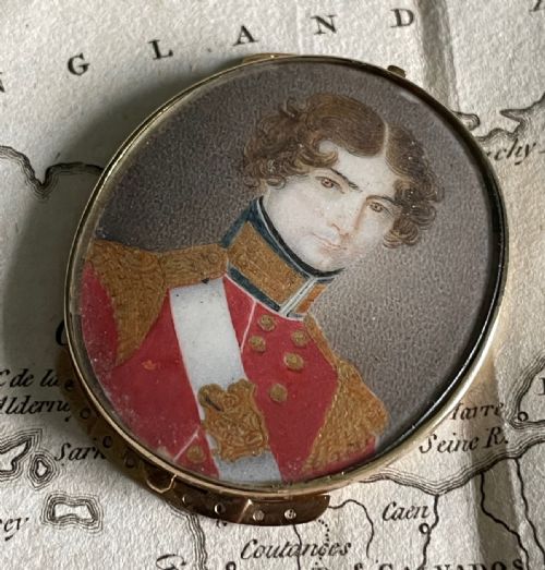 miniature portrait of a royal fusilier ca 1830 - CATEGORY: ANTIQUE ART - DATED 19TH CENTURY